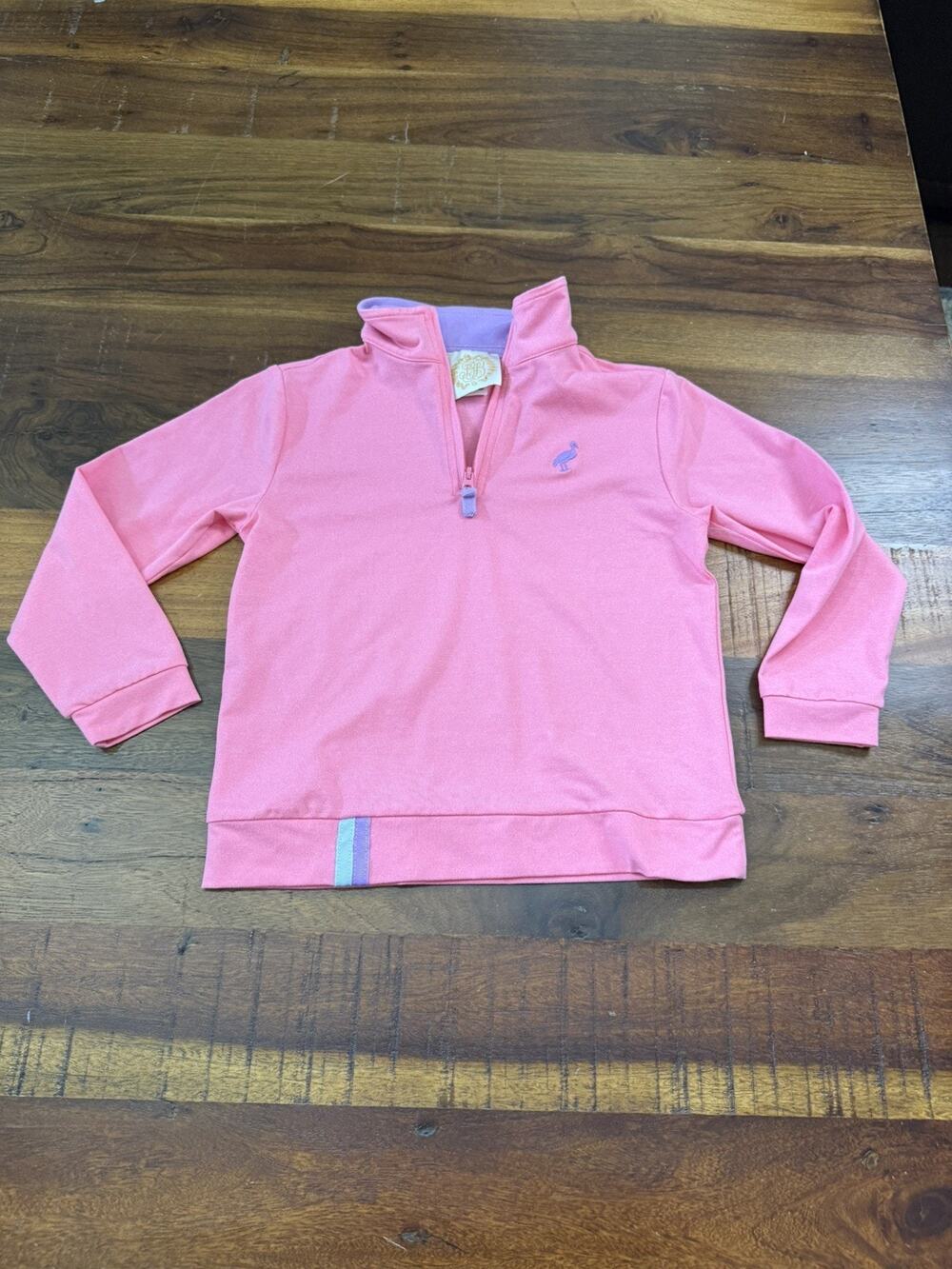 The Beaufort Bonnet Company Prepletic Hayword Half-Zip in Romany Rose size 3t